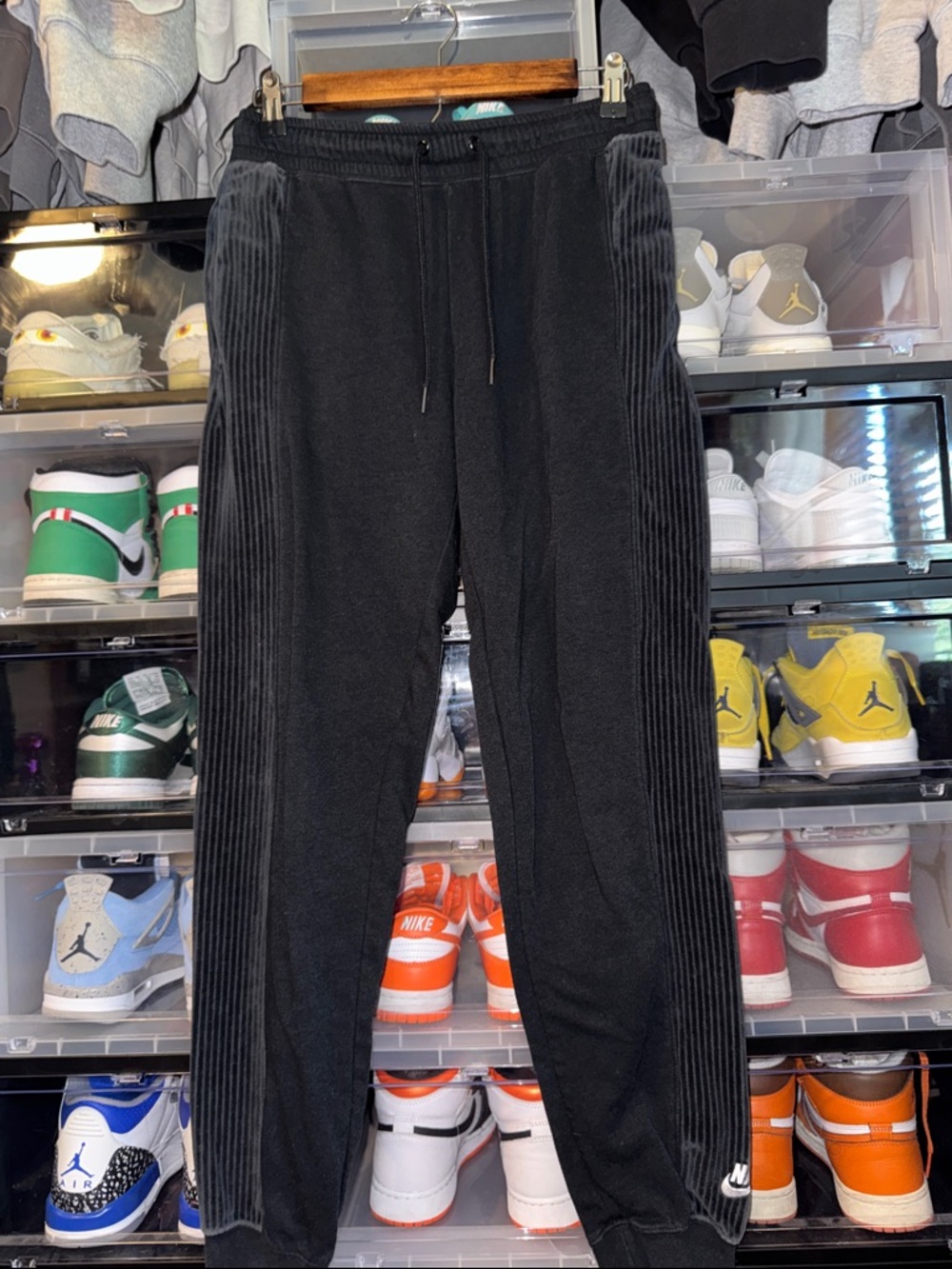 Nike Black Jogger Pants with White Swoosh Tag